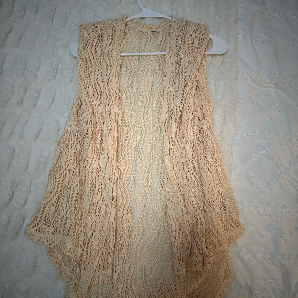 Lightweight Open Knit Vest/ Cardigan